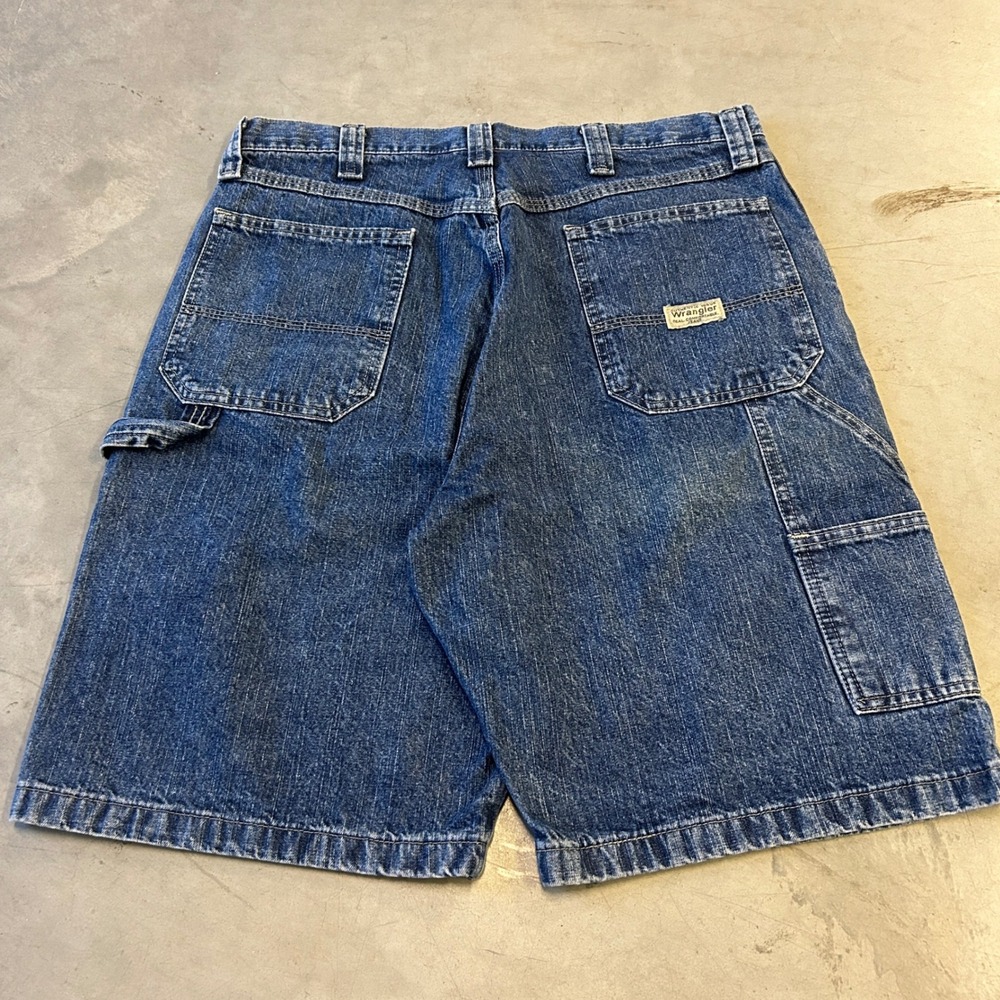 Wrangler Mens Carpenter Denim Shorts Blue 64WC2ZD Size 34 Workwear Utility